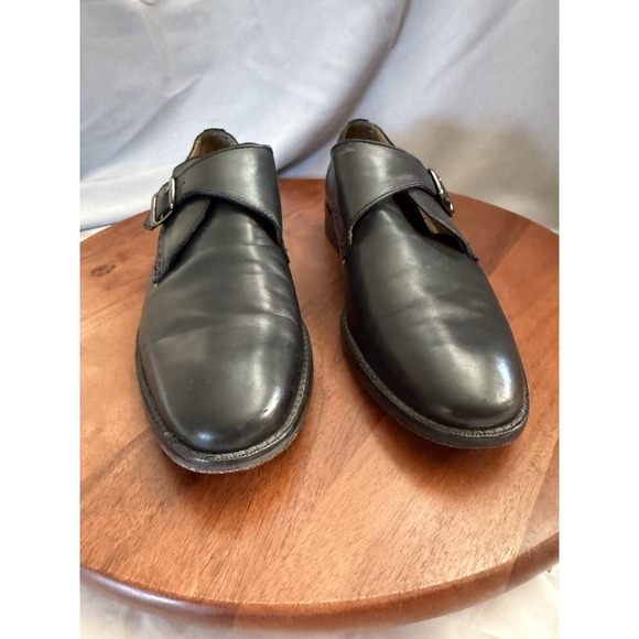 Cole Haan Black Leather Monk Strap Classic Oxford Shoe C12876 Men's Size 8 - Picture 2 of 10